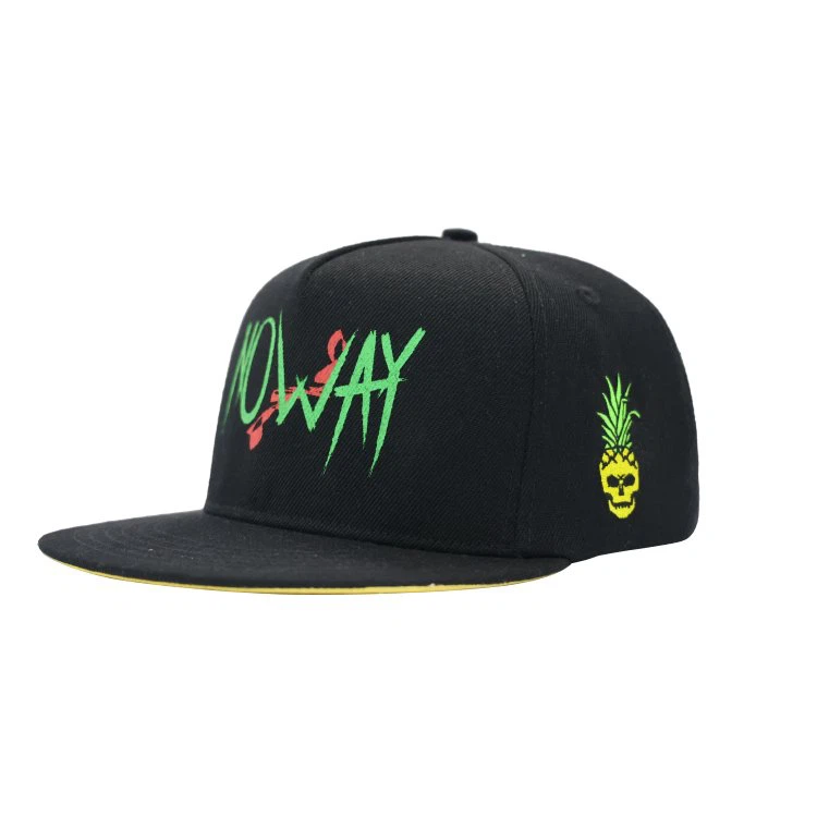 Screen Printing flat bill brim snapback cap