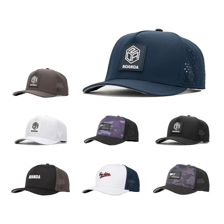 Custom Sport Waterproof Polyester Laser Cut Hole Gorras Baseball Cap