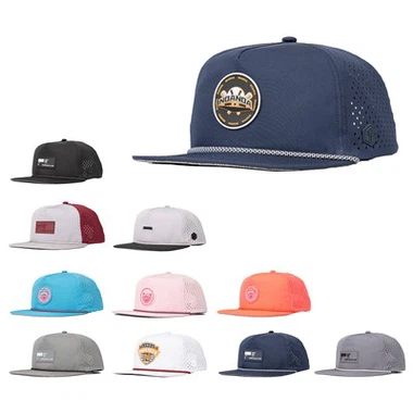 5 Panel Low Profile Waterproof Polyester Performance Snapback Cap