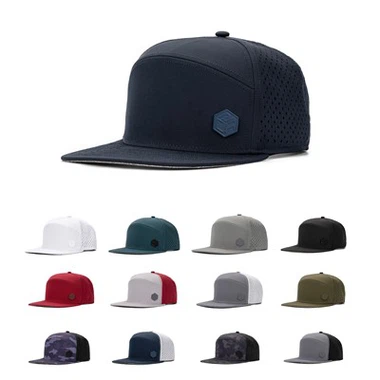 Custom 6 Panel PVC Rubber Patch Waterproof Performance Hat