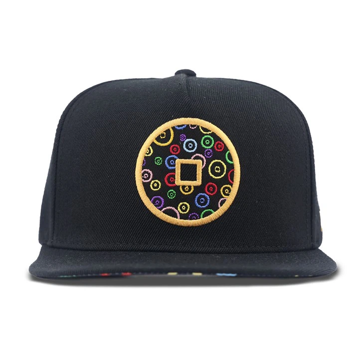 Artistic Copper Coin Pattern Fitted Cap