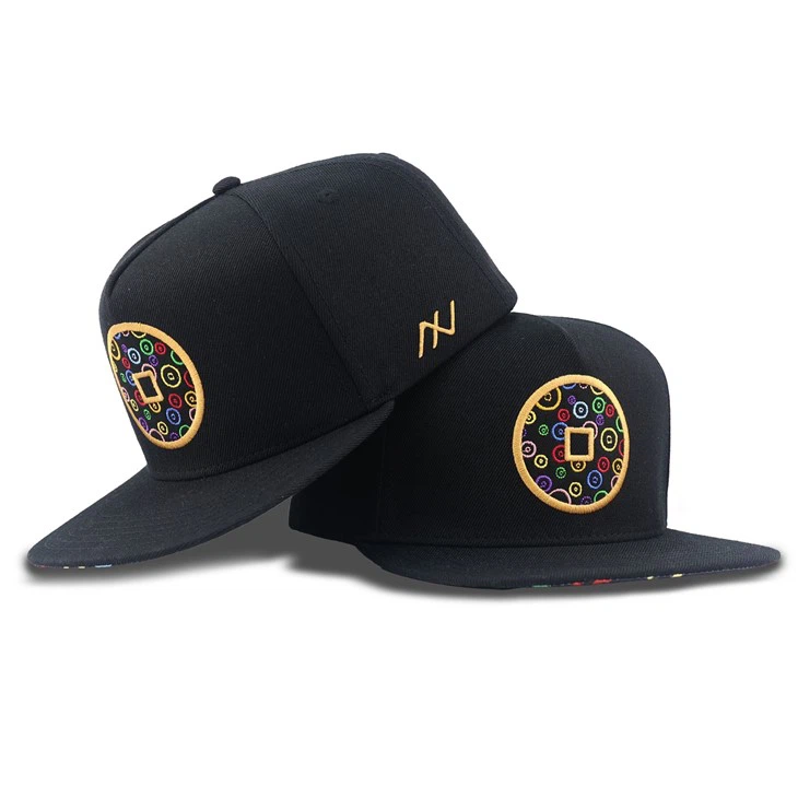 Artistic Copper Coin Pattern Fitted Cap