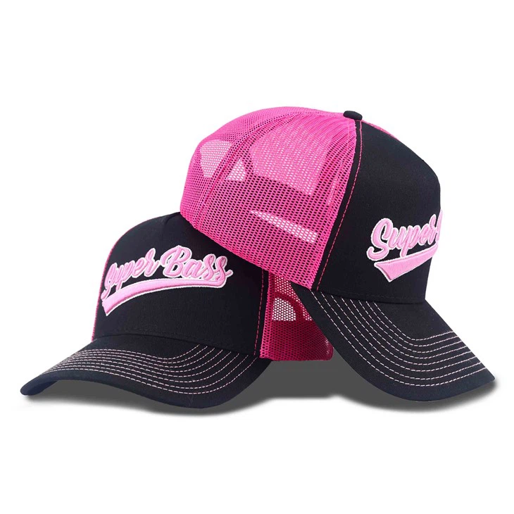 Black And Rose Pink Colorway Trucker Cap