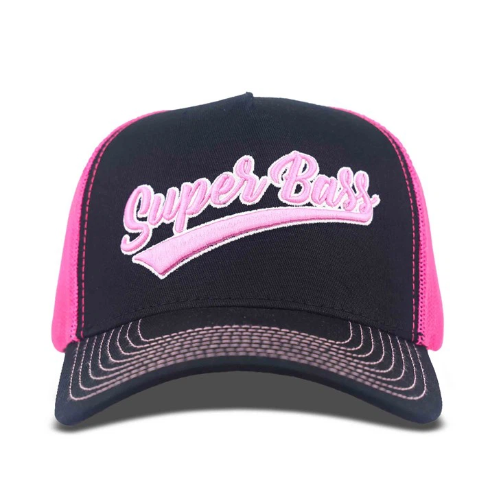 Black And Rose Pink Colorway Trucker Cap