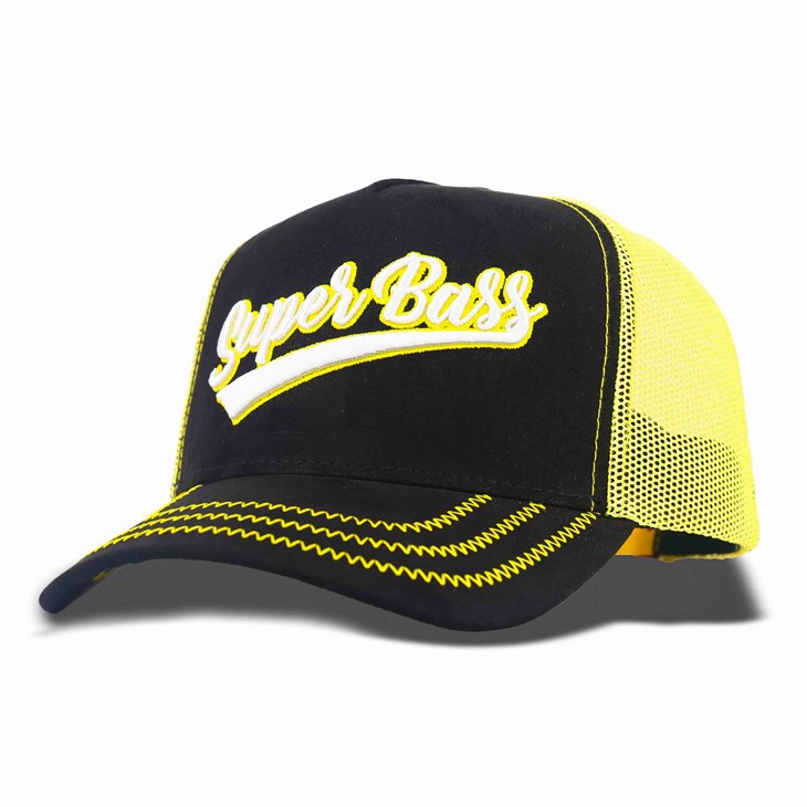 Black And Yellow Color Scheme Trucker Cap