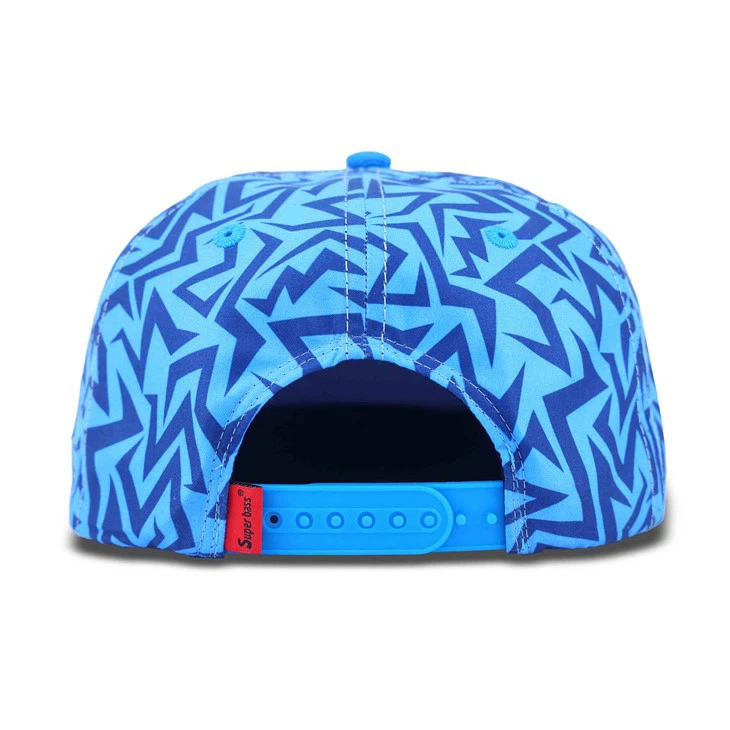 Blue Customized Rocket Rubber Snapback Cap