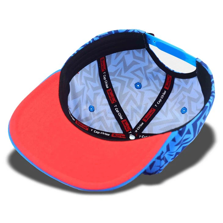 Blue Customized Rocket Rubber Snapback Cap