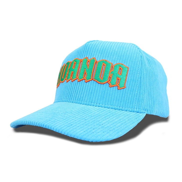 Comfortable Blue Corduroy Baseball Cap