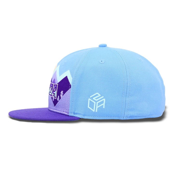 Creative Sunset Mountains Purple Fitted Cap