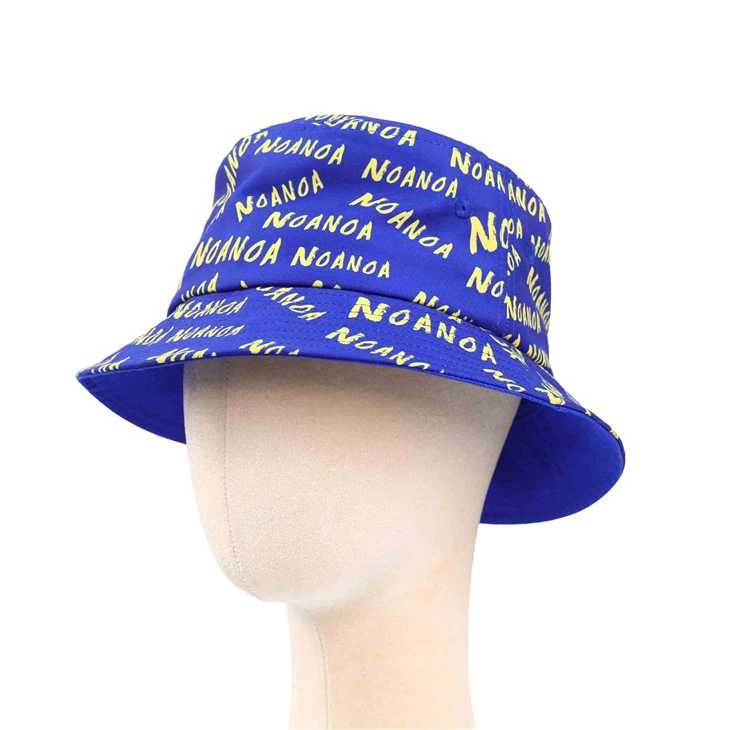 Dark Blue Branded Printed Bucket Hat