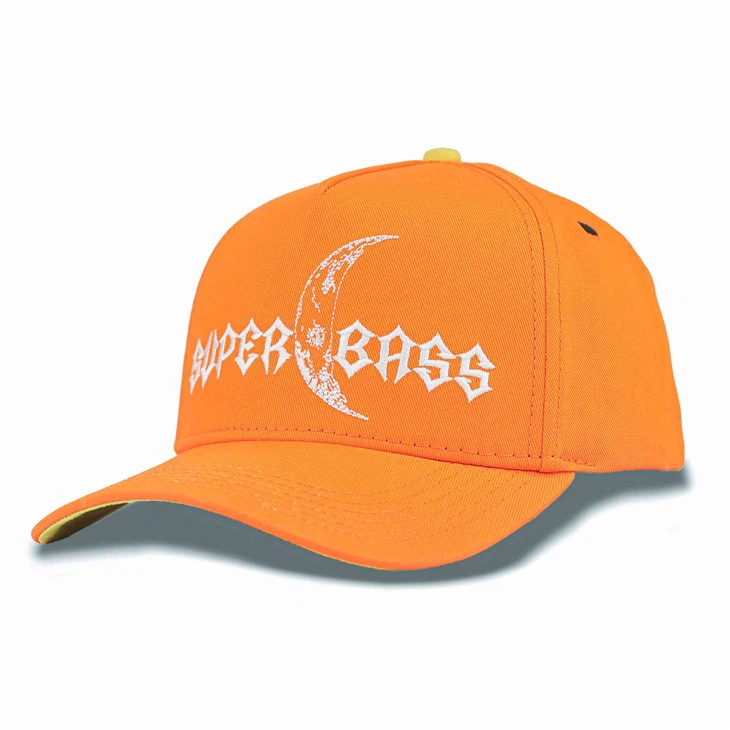 Orange Lace Pattern Moon Baseball Cap