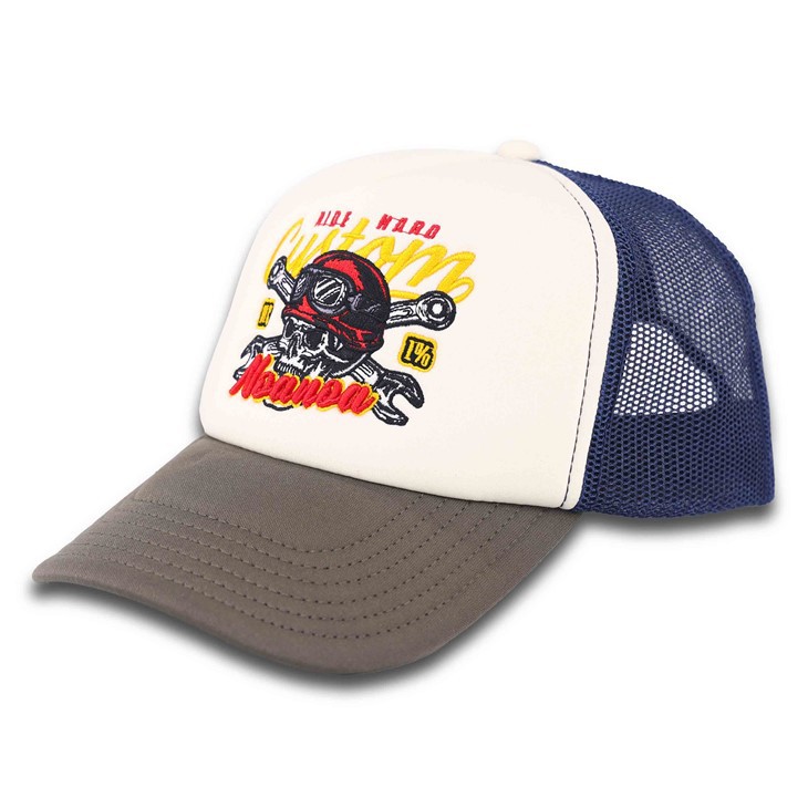 Pirate Theme Skull Embroidery Trucker Cap