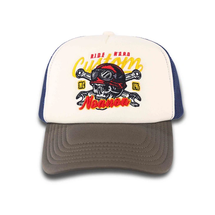 Pirate Theme Skull Embroidery Trucker Cap