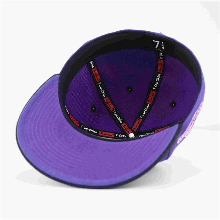 Purple And Black Color Scheme Fitted Cap