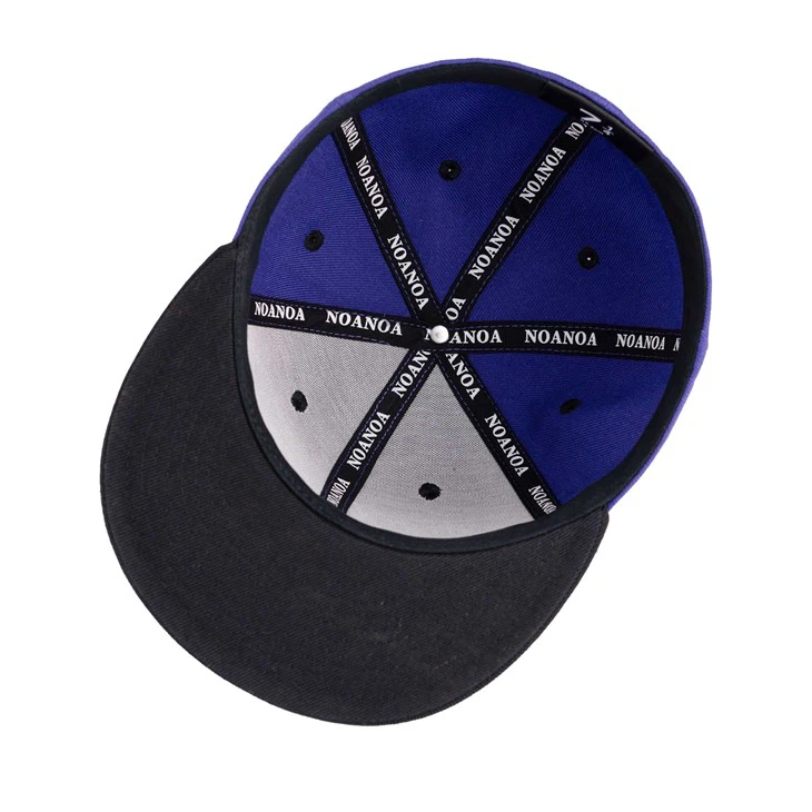 Purple Flower Embroidery Fitted Cap