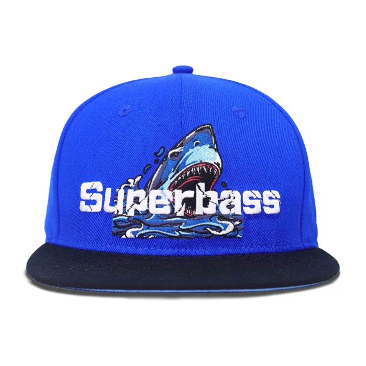 Shark Embroidery Fitted Cap