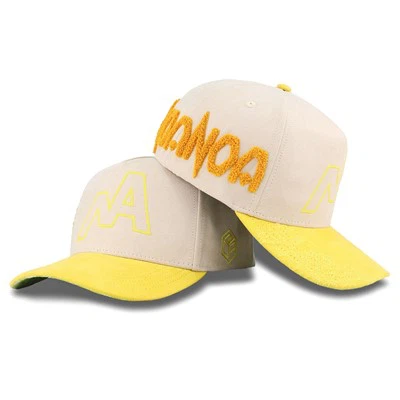 Bright Yellow Towel Embroidery Logo Baseball Cap