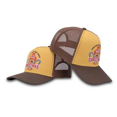 Brown Christmas Trucker Cap