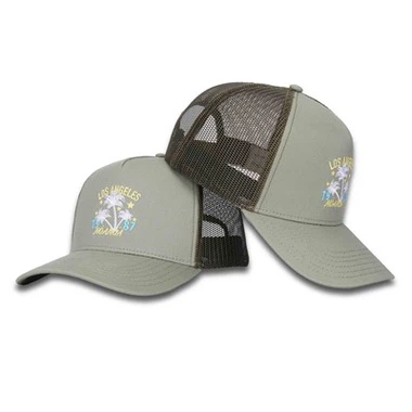 Coconut Tree Grey Color Scheme Trucker Cap