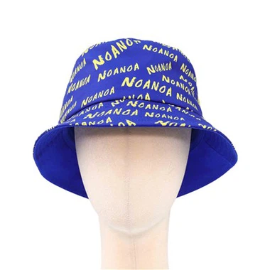 Dark Blue Branded Printed Bucket Hat