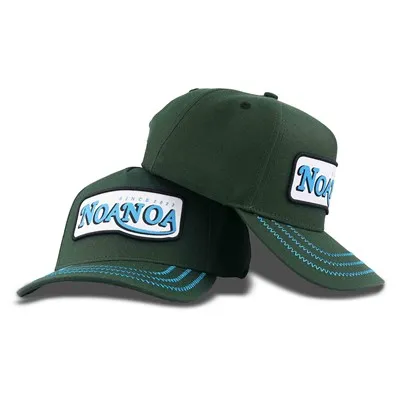 Dark Green Brand Woven Label Patch Baseball Cap