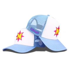 Star Embroidery Sky Blue Trucker Cap