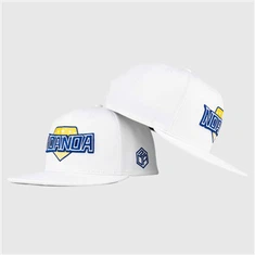 TCAP Custom Fabric White Color Original Letter Caps Buckle 3D Embroidery Hats