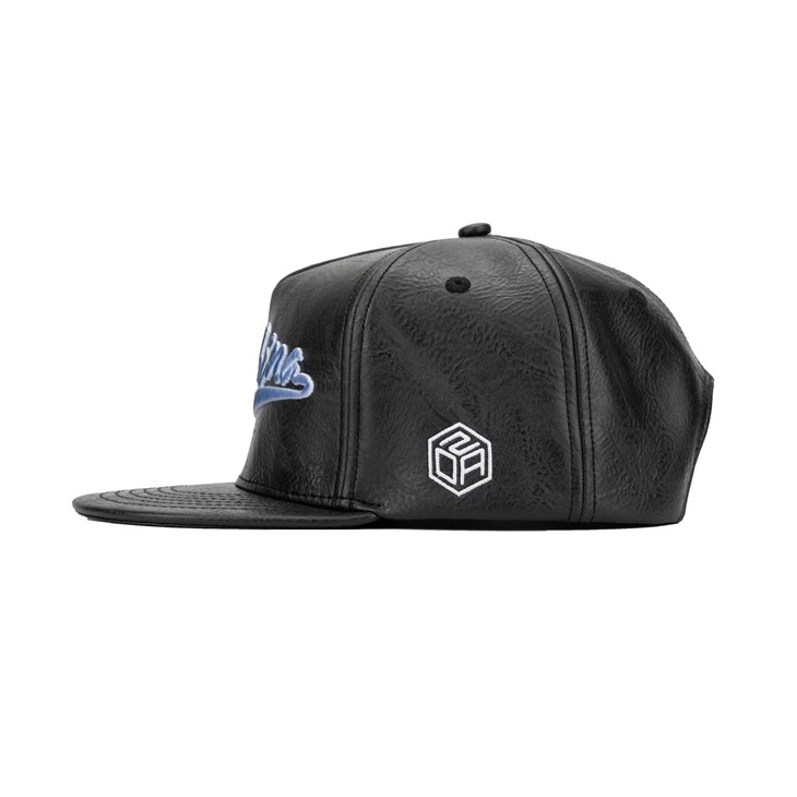 TCAP 5Panel Hat Leather Custom Logo Embroidered Basketball Cap