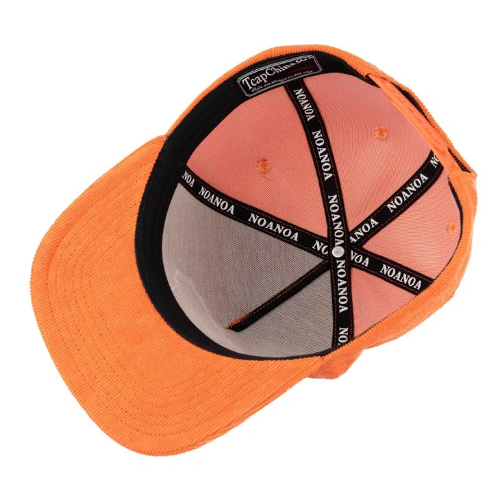 TCAP Custom Corduroy Hat High Crown Basketball 5 Panel Structured Hat