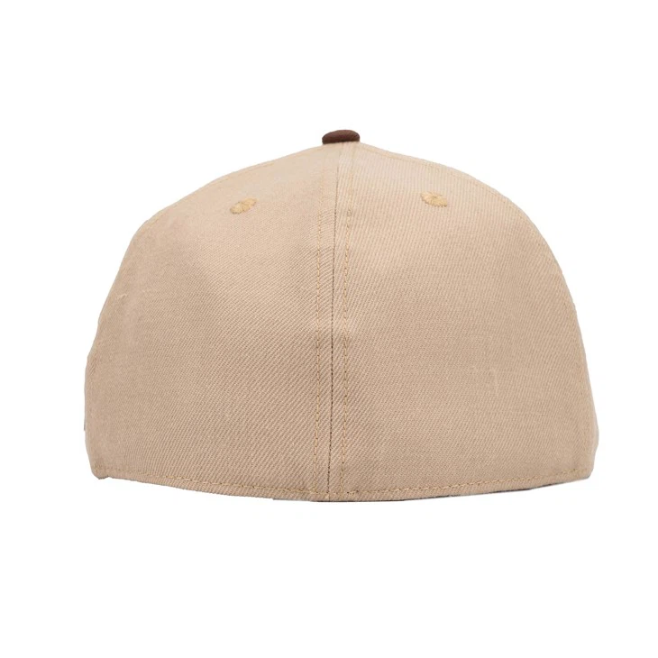 TCAP High Quality Wool Blend Acrylic Fabric 6 Panels Mens Fitted Caps Custom Puff Logo Fitted Hat Cap