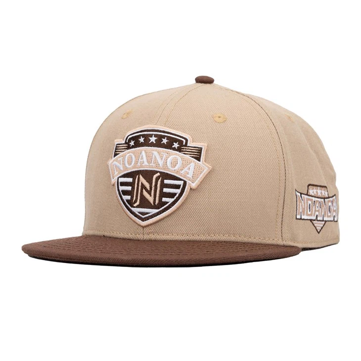 TCAP High Quality Wool Blend Acrylic Fabric 6 Panels Mens Fitted Caps Custom Puff Logo Fitted Hat Cap