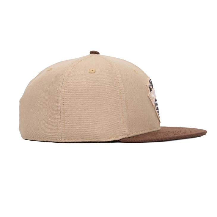 TCAP High Quality Wool Blend Acrylic Fabric 6 Panels Mens Fitted Caps Custom Puff Logo Fitted Hat Cap