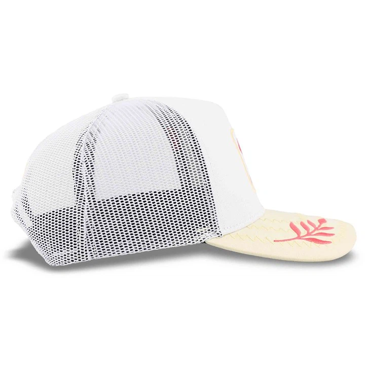 Unique Elephant Icon White Trucker Cap