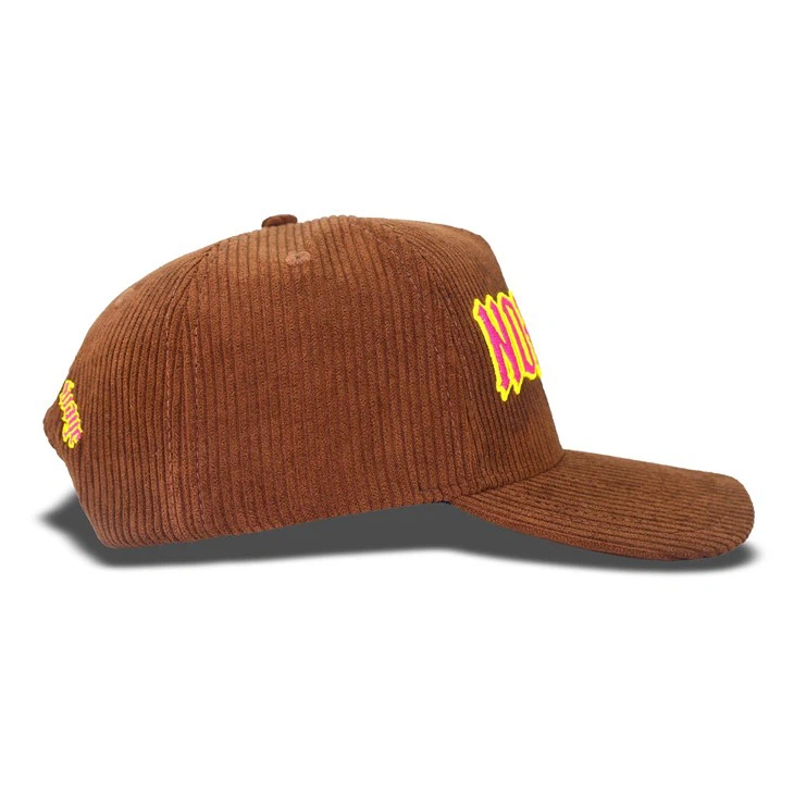Versatile Brown Corduroy Baseball Cap