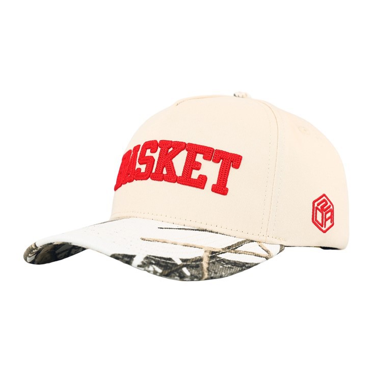 5 Panels Baseball Caps With Custom Three-dimensional Chain Embroidery