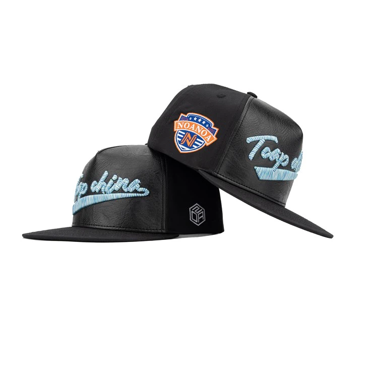 TCAP Custom Underbrim Cap Snapback Leather And Cotton Fabric 5panel Cap