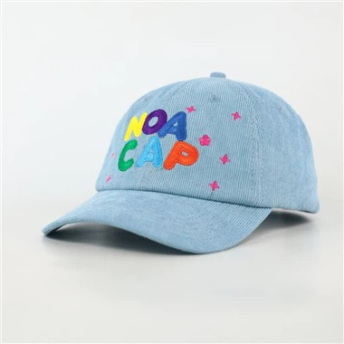 Tcapchina Custom Corduroy Rainbow Embroidery Baseball Cap