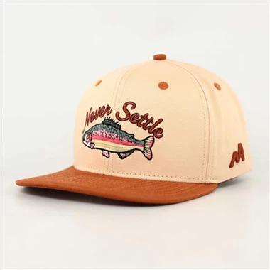 Tcapchina Custom Fish Embroidery Two-Tone Baseball Cap